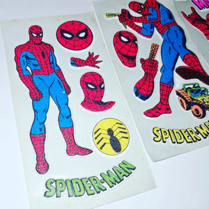 70's/80's Spiderman Puffy Sticker Sheet Choice