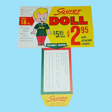 Load image into Gallery viewer, 1962 Squirt Soda Doll Bottle Insert Offer