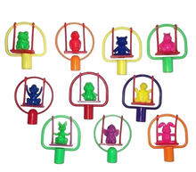 Load image into Gallery viewer, 2 pcs Vintage Swinging Animals Pencil Toppers