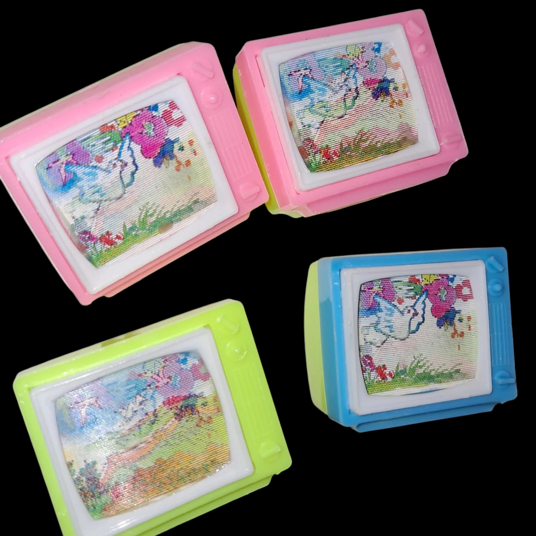 Vintage Lenticular TV Pencil Sharpener Birds