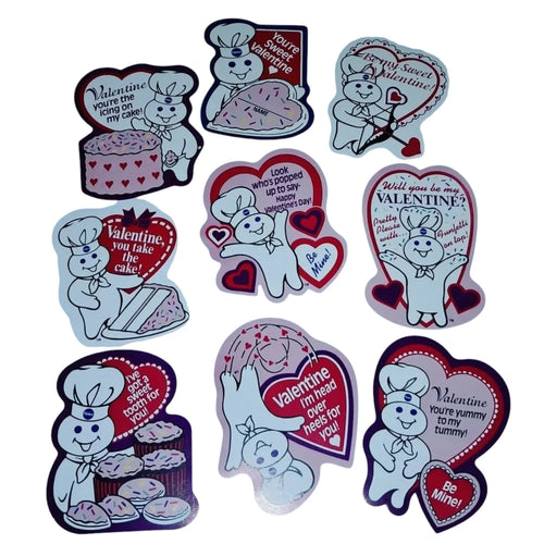 Set of 9 Pillsbury Doughboy Valentines 1991