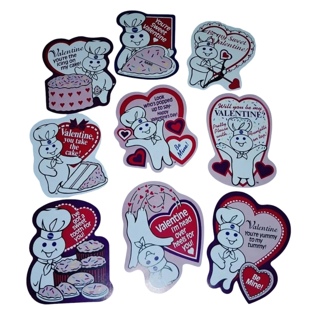 Set of 9 Pillsbury Doughboy Valentines 1991