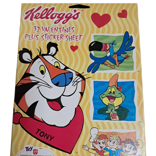 2002 Kellogg's Cereal Sealed Box of Classroom Valentine Cards