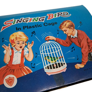 Mid Century Dime Store Plastic Bird in Cage Toys