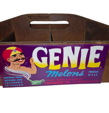 Load image into Gallery viewer, 1950’s Genie Melons Fruit Crate Label