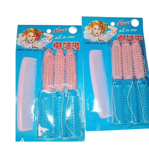 Mid Century Comb and Roller Set