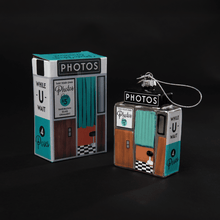 Load image into Gallery viewer, Retro Photo Booth Glass Christmas Tree Ornament