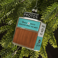 Load image into Gallery viewer, Retro Photo Booth Glass Christmas Tree Ornament