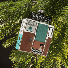 Load image into Gallery viewer, Retro Photo Booth Glass Christmas Tree Ornament