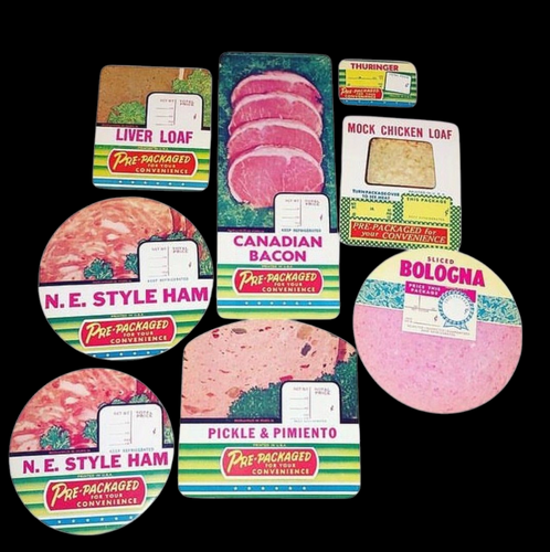 Mid Century Deli Counter Lunch Meat Labels