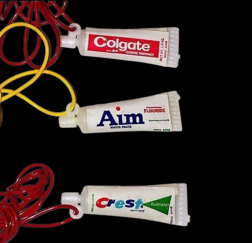 Vintage Toothpaste Toy Necklace Choice