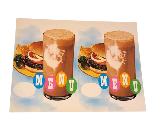 1950’s Unused Diner Menu Cover #2