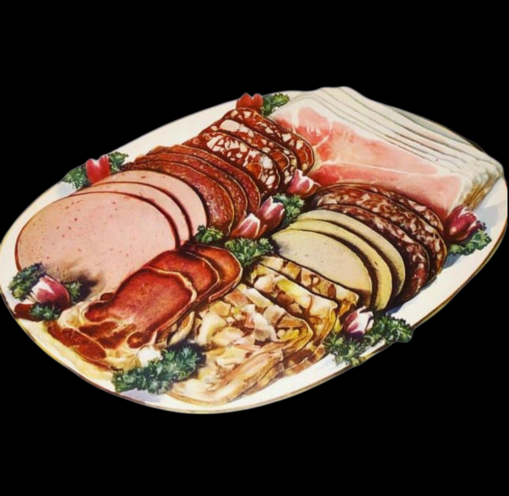 1950’s Sliced Meat Tray Paper Sign