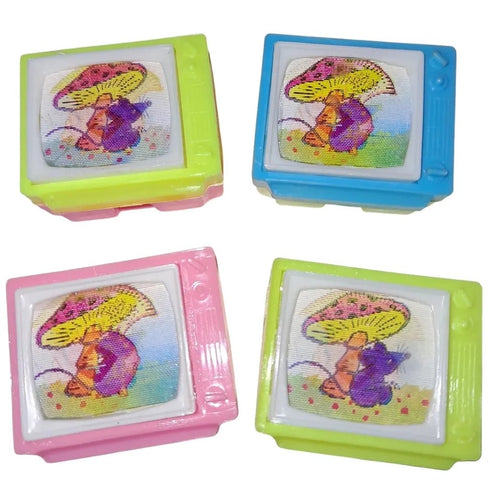 Vintage Lenticular TV Pencil Sharpener Mushroom