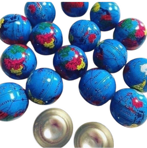 Tiny Vintage Metal Globe Box
