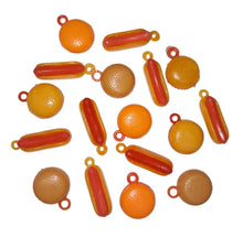 Load image into Gallery viewer, 4 pcs Vintage Vending Toys Hamburger and Hot Dog Charms