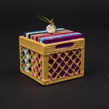 Load image into Gallery viewer, Retro Record Crate Glass Christmas Tree Ornament
