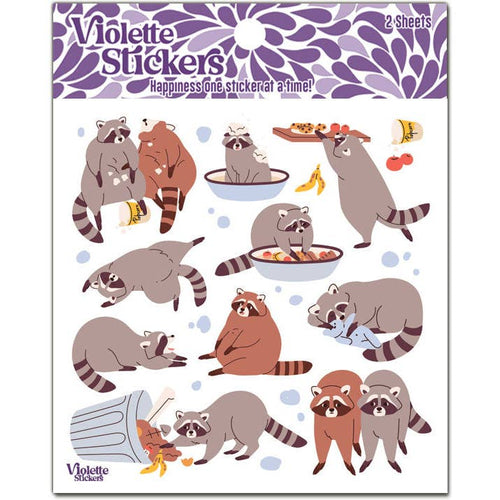 Raccoon Mischief Sticker Pack