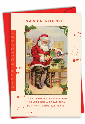A Little Bud Santa Christmas Card