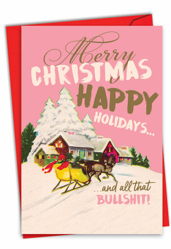 Naughty All That BS Christmas Card