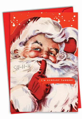 Tanked Santa Claus Christmas Card