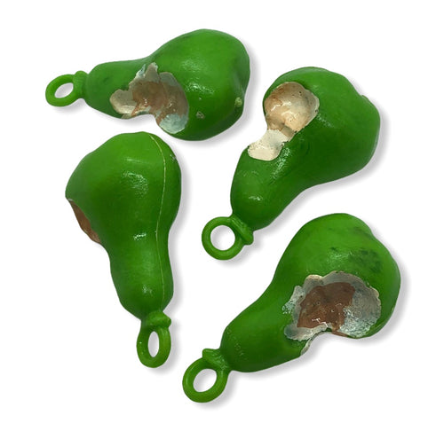 2pcs Hard Plastic Pear Charms