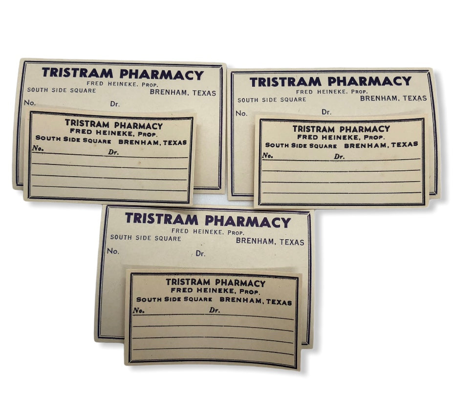 Small Unused Pharmacy Bottle Prescription Labels