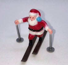 Load image into Gallery viewer, Plastic Santa Figure on Skis