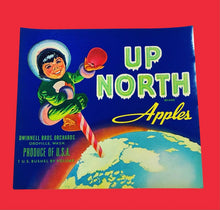 Load image into Gallery viewer, Up North Apples Eskimo Fruit Crate Label