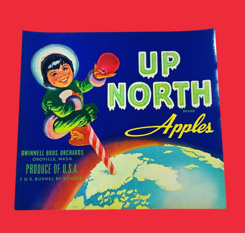 Up North Apples Eskimo Fruit Crate Label