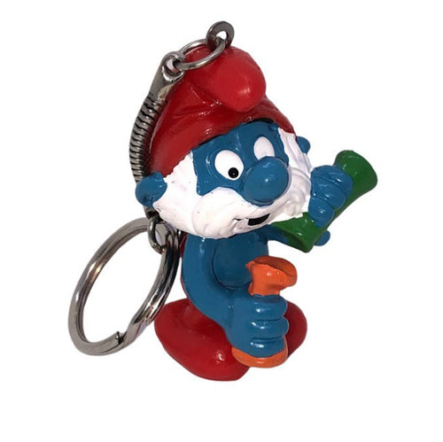 80’s NOS Papa Smurf Figural Keychain