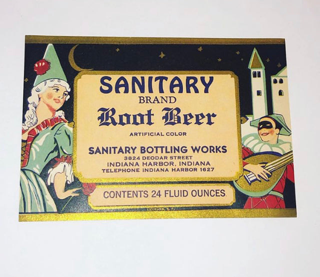 1930’s Unused Sanitary Root Beer Label