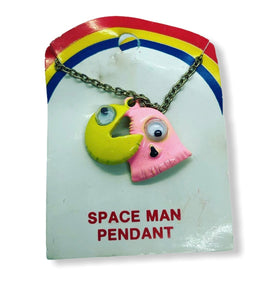 1980s Space Ghost PAC Man Necklace