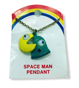 1980s Space Ghost PAC Man Necklace