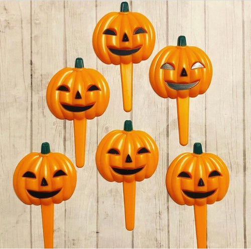 12pcs Halloween Jack O Lantern Picks