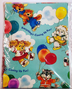 Unopened 80’s Get Along Gang Gift Wrap