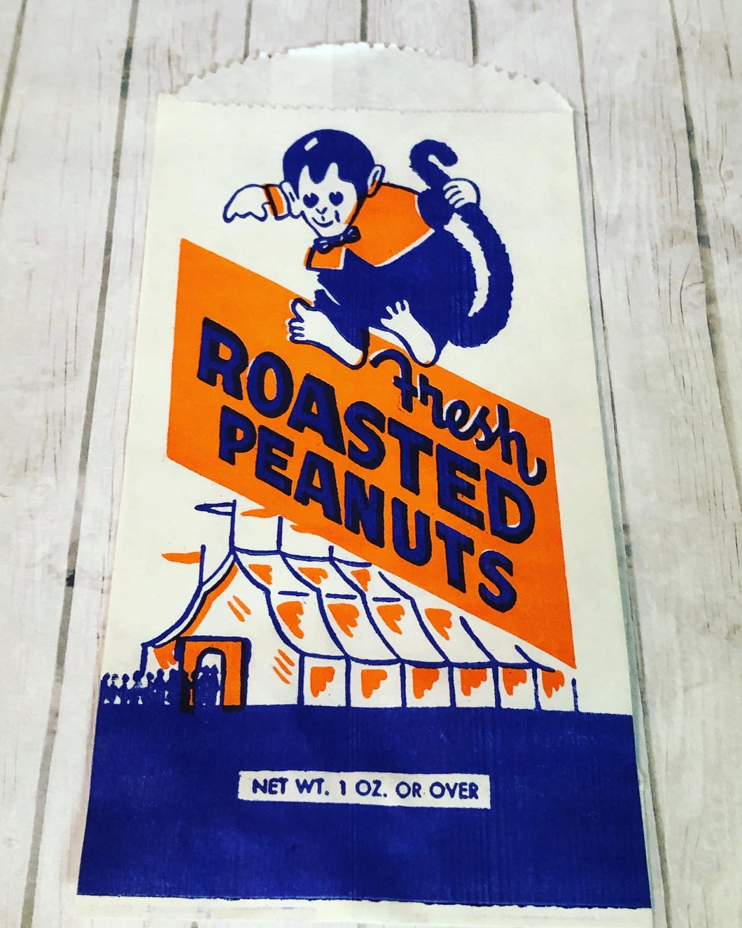 1950’s Unused Peanut Bag with Monkey