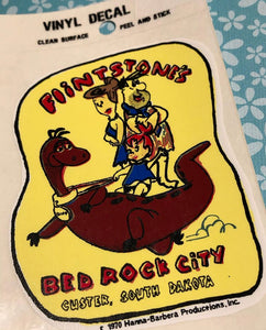 1970 Flintstones Bedrock City Decal