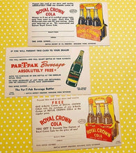 Load image into Gallery viewer, Set of 3 Royal Crown Cola Coupons