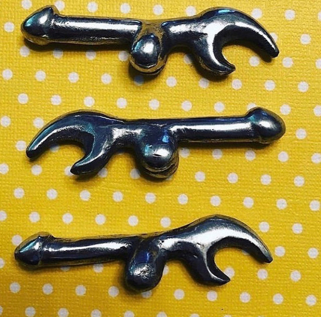 Vintage Male Part Small Metal Bottle Opener