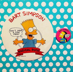 Giant Vintage Bart Simpsons Pinback Button