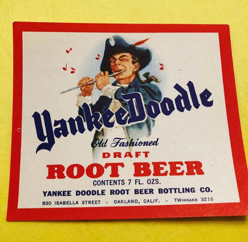 1940’s Yankee Doodle Root Beer Label