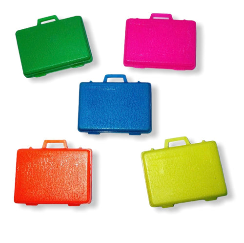 Vintage Doll Size Neon Suitcases