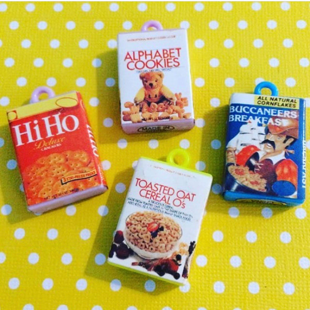 Vintage Cereal and Snack Box Charms