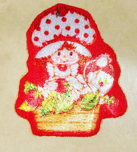 Strawberry Shortcake with Basket Iron On Patch