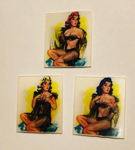 HTF Risque Pinup Girl in Lingerie Flicker Card