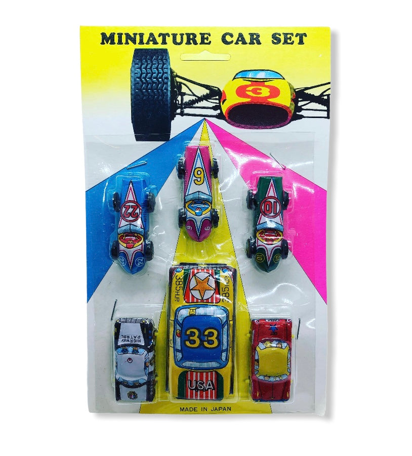 Miniature Japan Tin Litho Car Collection NOS