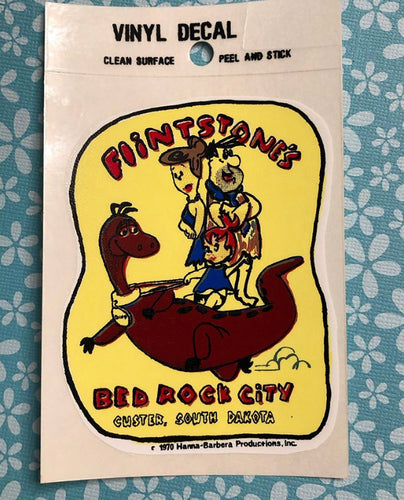 1970 Flintstones Bedrock City Decal