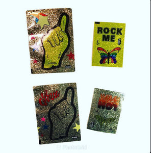 80’s Unopened Glitter Glove Sticker Pack