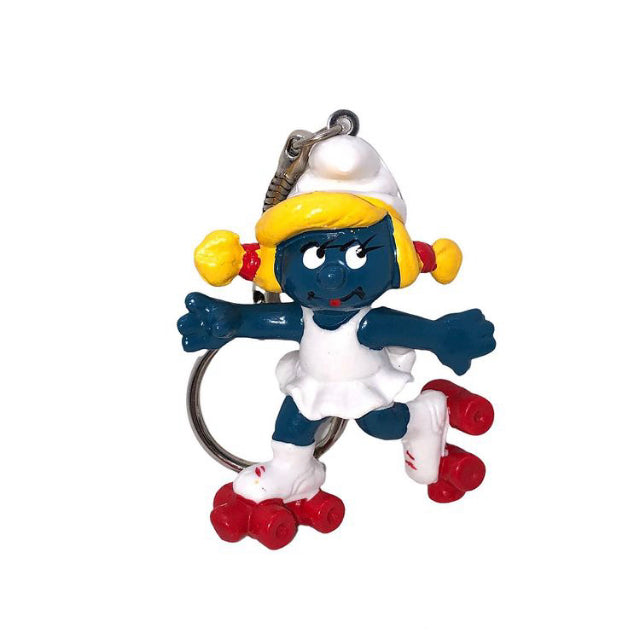 80’s NOS Smurfette Roller Skates Keychain